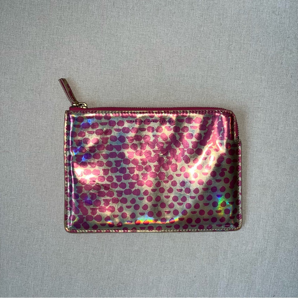 Marc by Marc Jacobs Tech Pouch IPad case passport holder cosmetic bag metallic